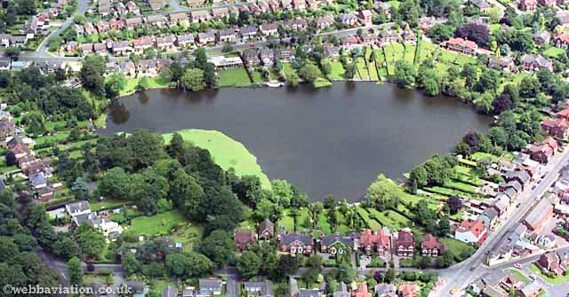 Aerial photo of Alsager Mere