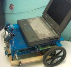 Robot with laptop