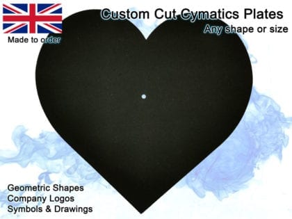 Custom cut plates for cymatics